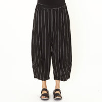 Alpha Black Pinstripe Pant