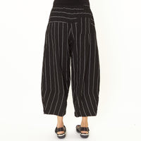 Alpha Black Pinstripe Pant