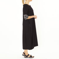 Black Pockets Dress with Spot