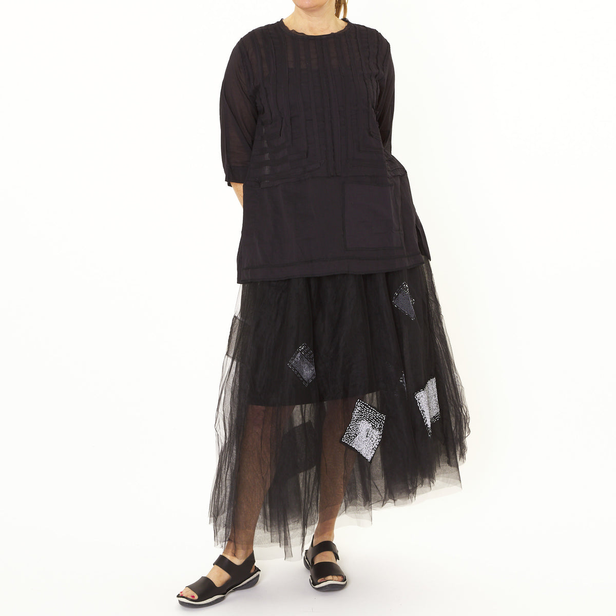 Gonna Tulle Patch Skirt