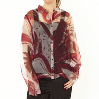 Organza shirt Rose Allover