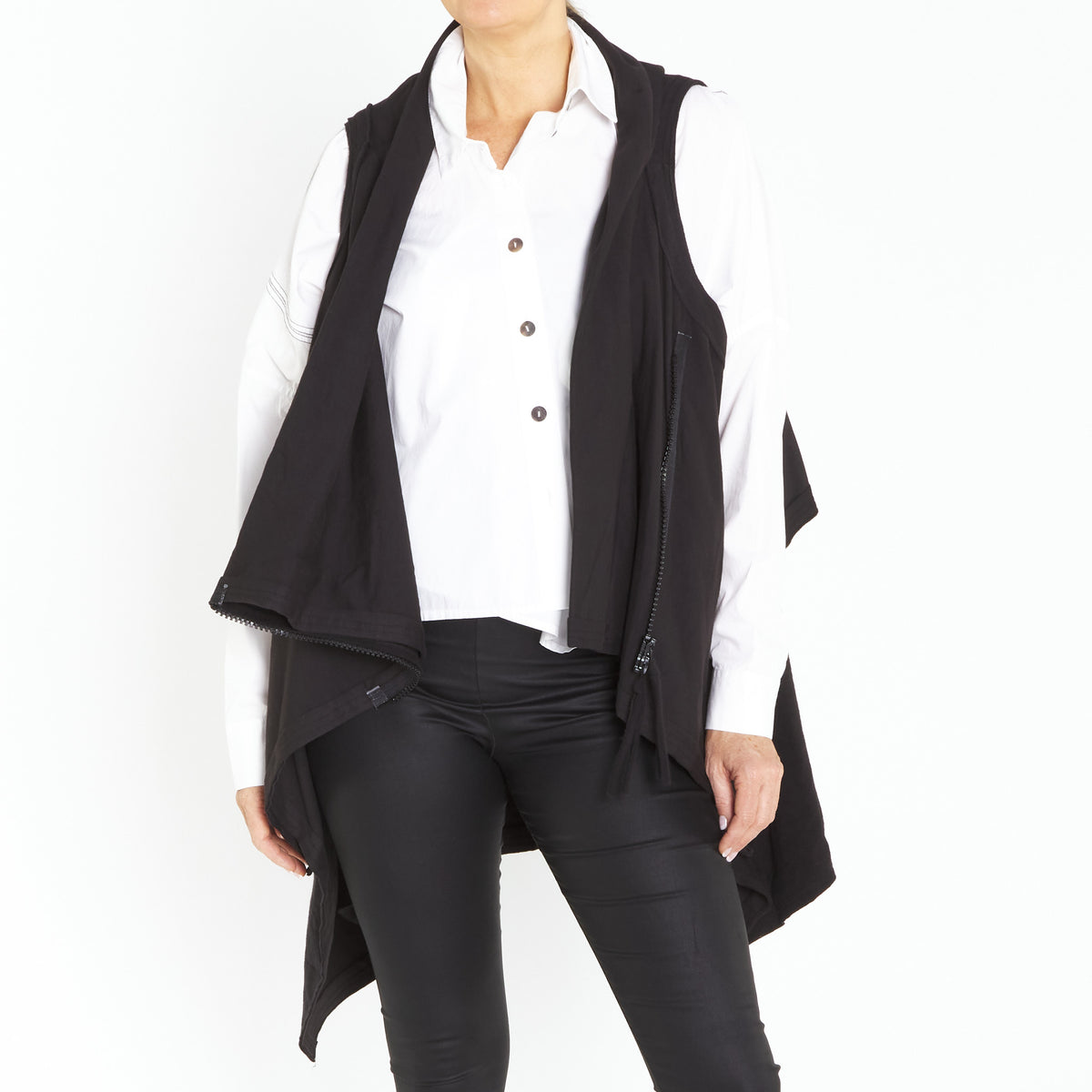 Double Layer Vest in Black