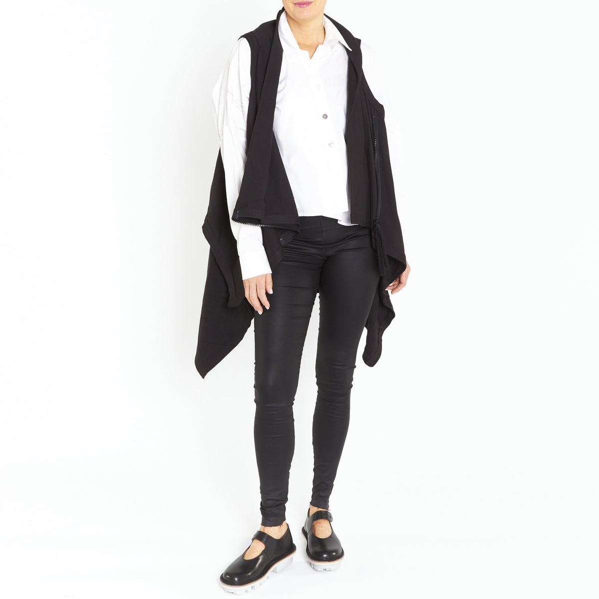 Double Layer Vest in Black