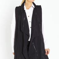 Zipper Vest in Black