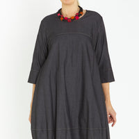 Frida Black Denim Dress