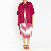 Bop Cherry Ivory Stripe Dress