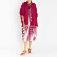 Bop Cherry Ivory Stripe Dress