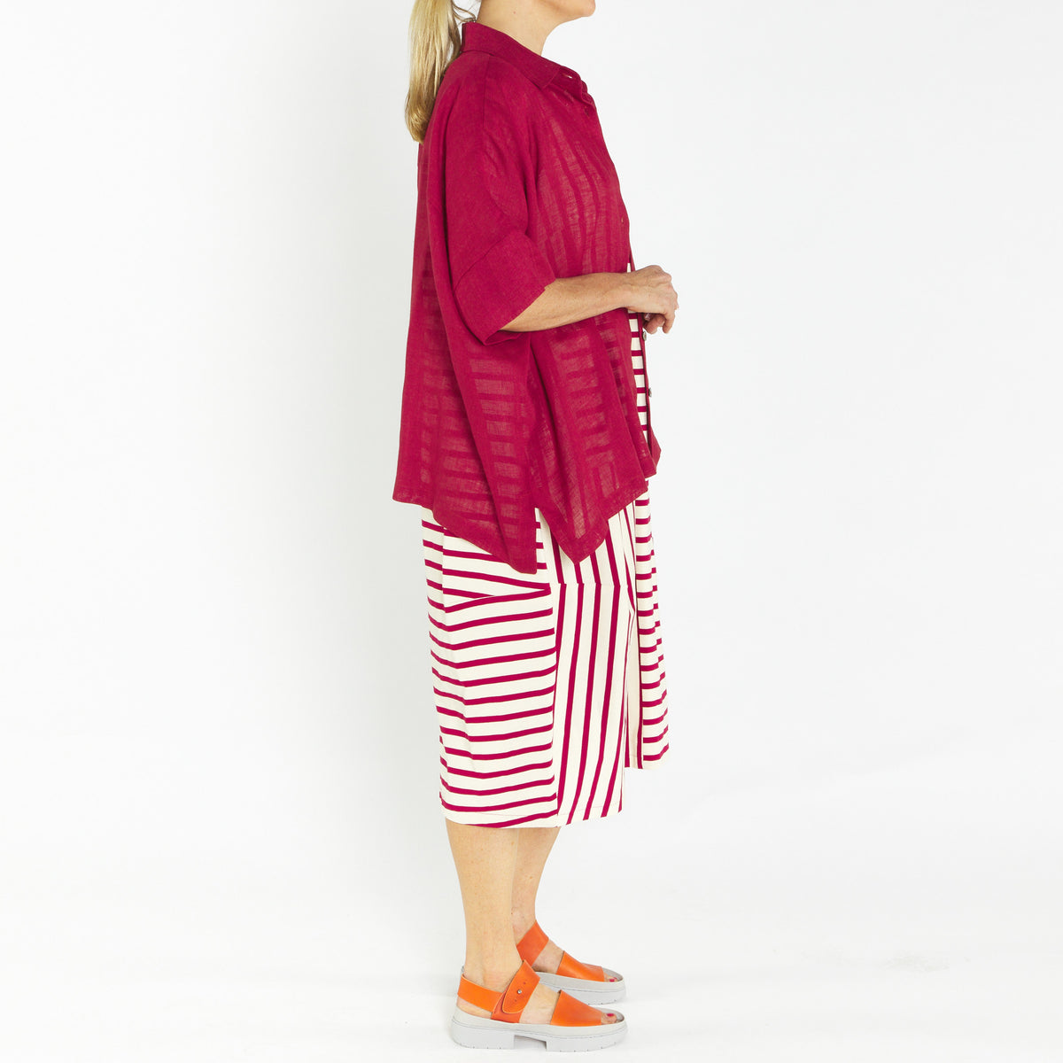 Bop Cherry Ivory Stripe Dress