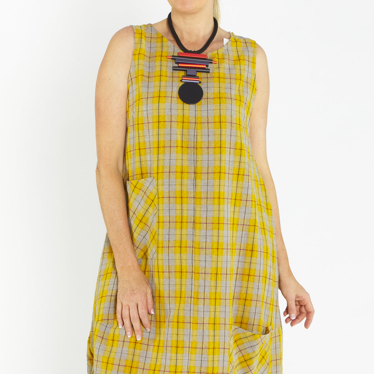 Bop Yellow Check Dress