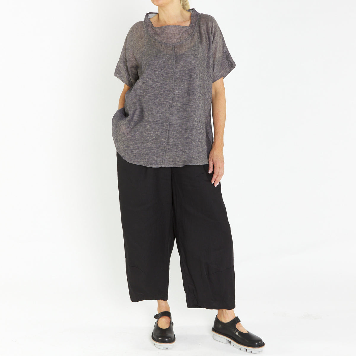 Lindsey Charcoal Top