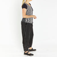 Alpha Black Pinstripe Pant