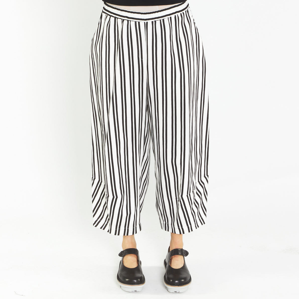 Alpha Ivory Black Stripe Pant