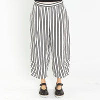 Alpha Ivory Black Stripe Pant