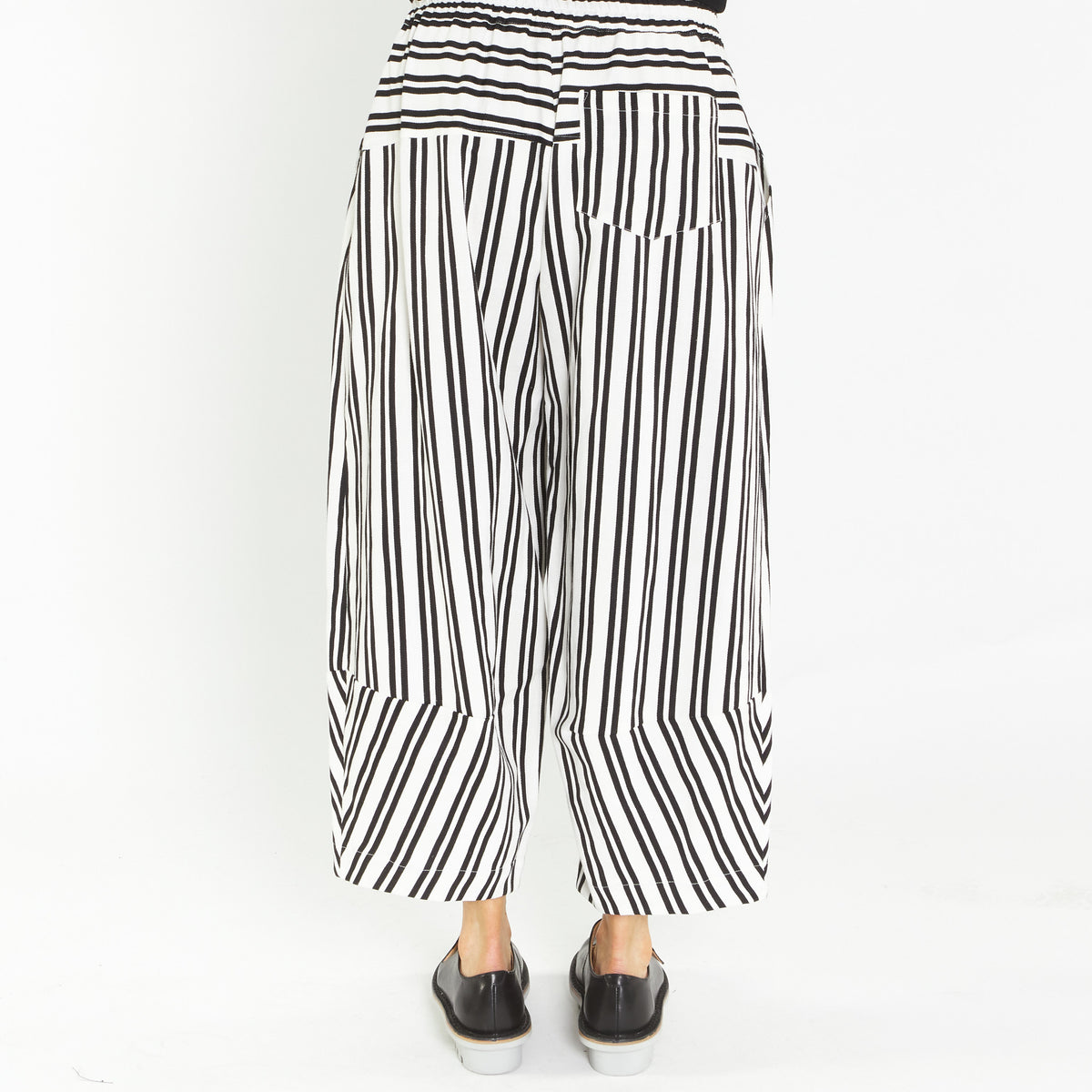 Alpha Ivory Black Stripe Pant