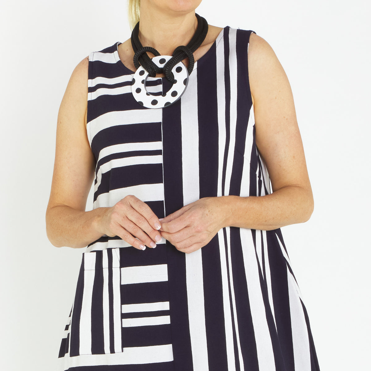 Bop Navy Stripe Dress