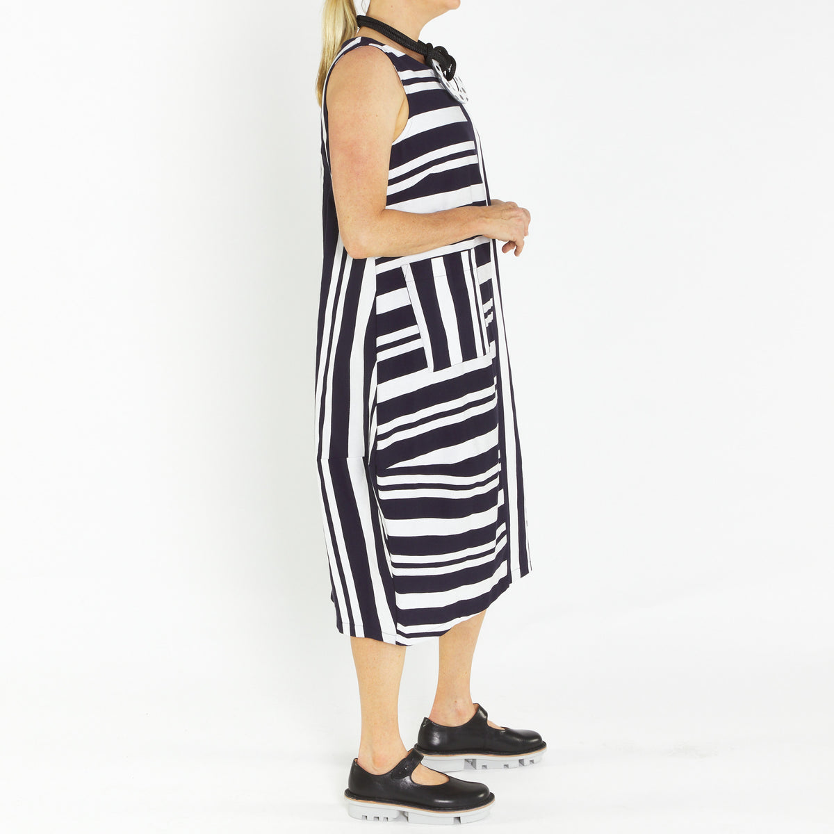 Bop Navy Stripe Dress