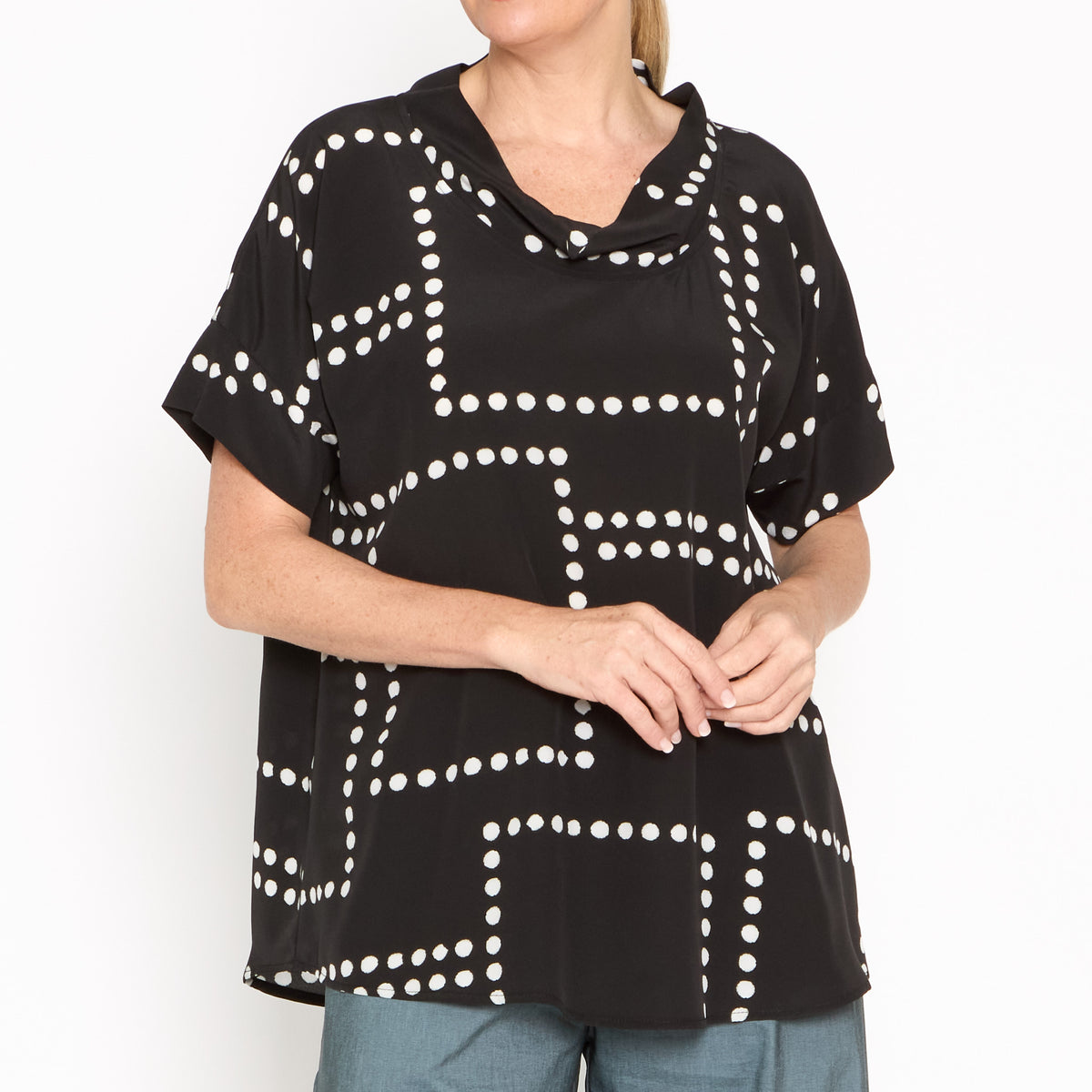 Lindsey Spots & Squares Top