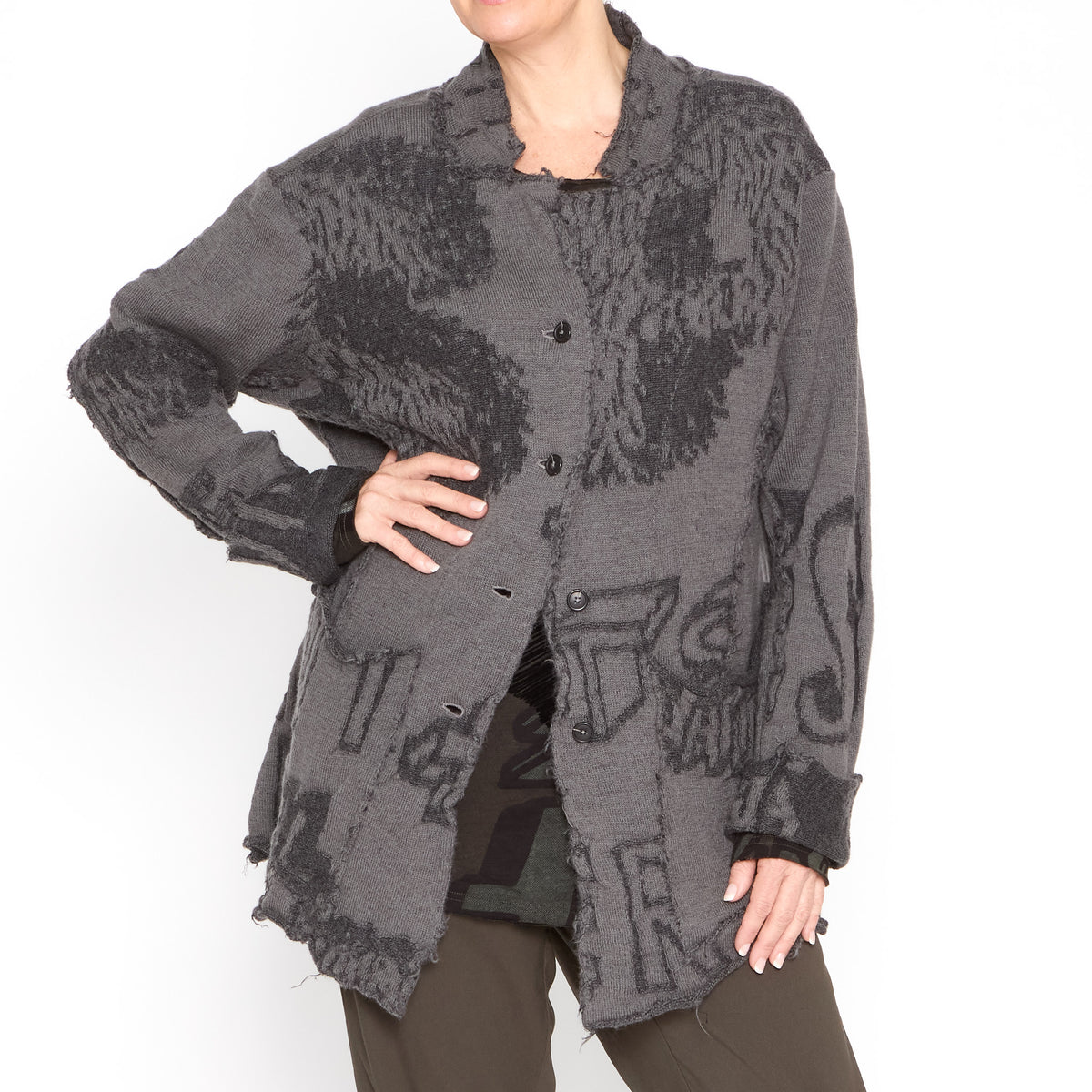 Aviator Jacquard Cardigan