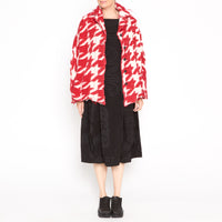 Houndstooth Red Cardigan