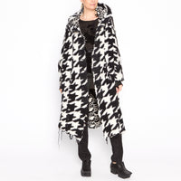 Houndstooth Droop Coat