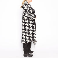 Houndstooth Droop Coat