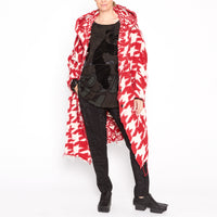 Houndstooth Droop Coat