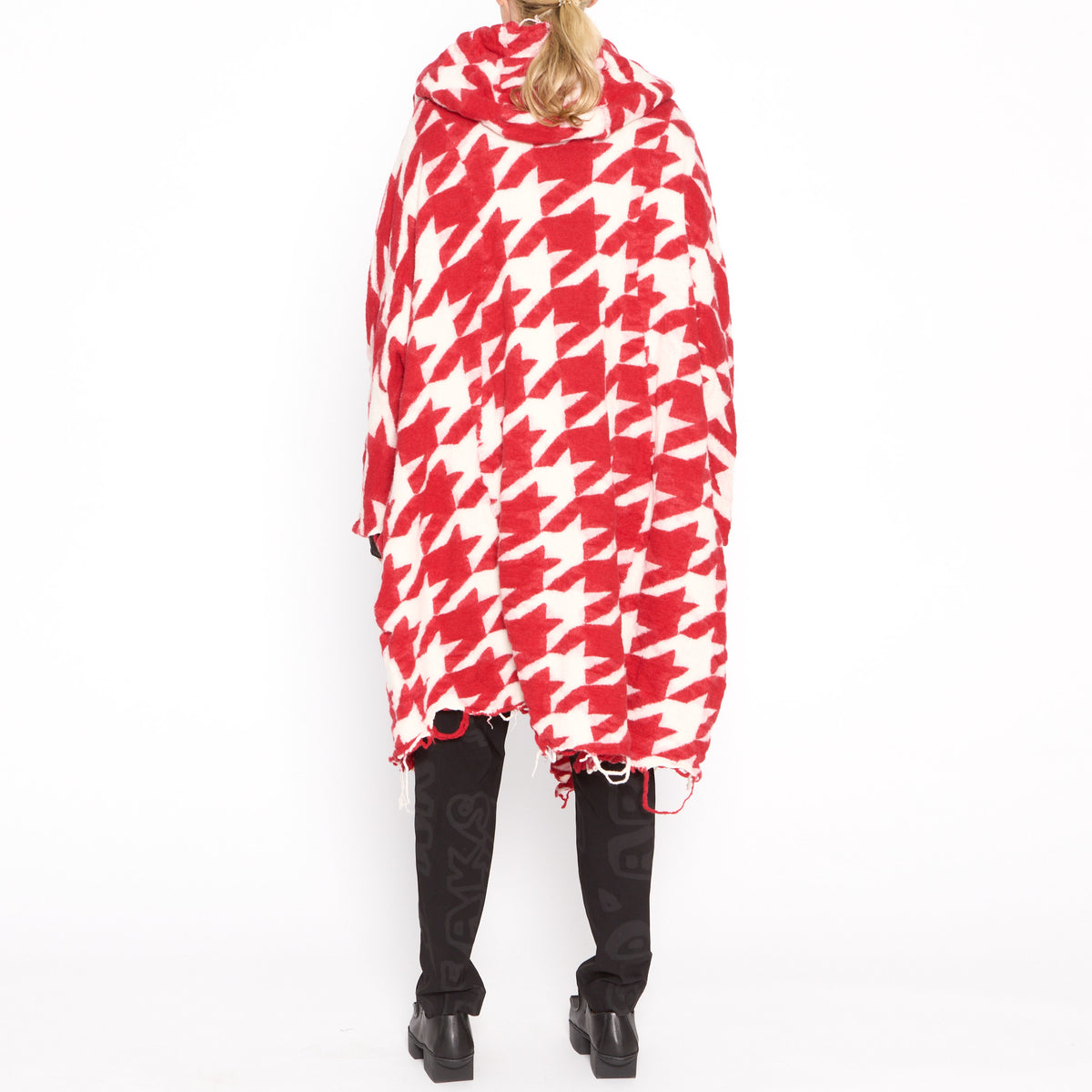 Houndstooth Droop Coat