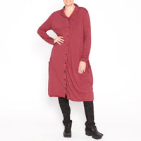 The Look In Your Eyes Dress-Cardigan in Rust - 0702