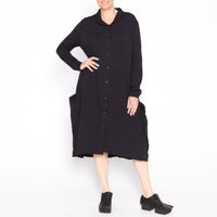 The Look In Your Eyes Dress-Cardigan in Black - 0702