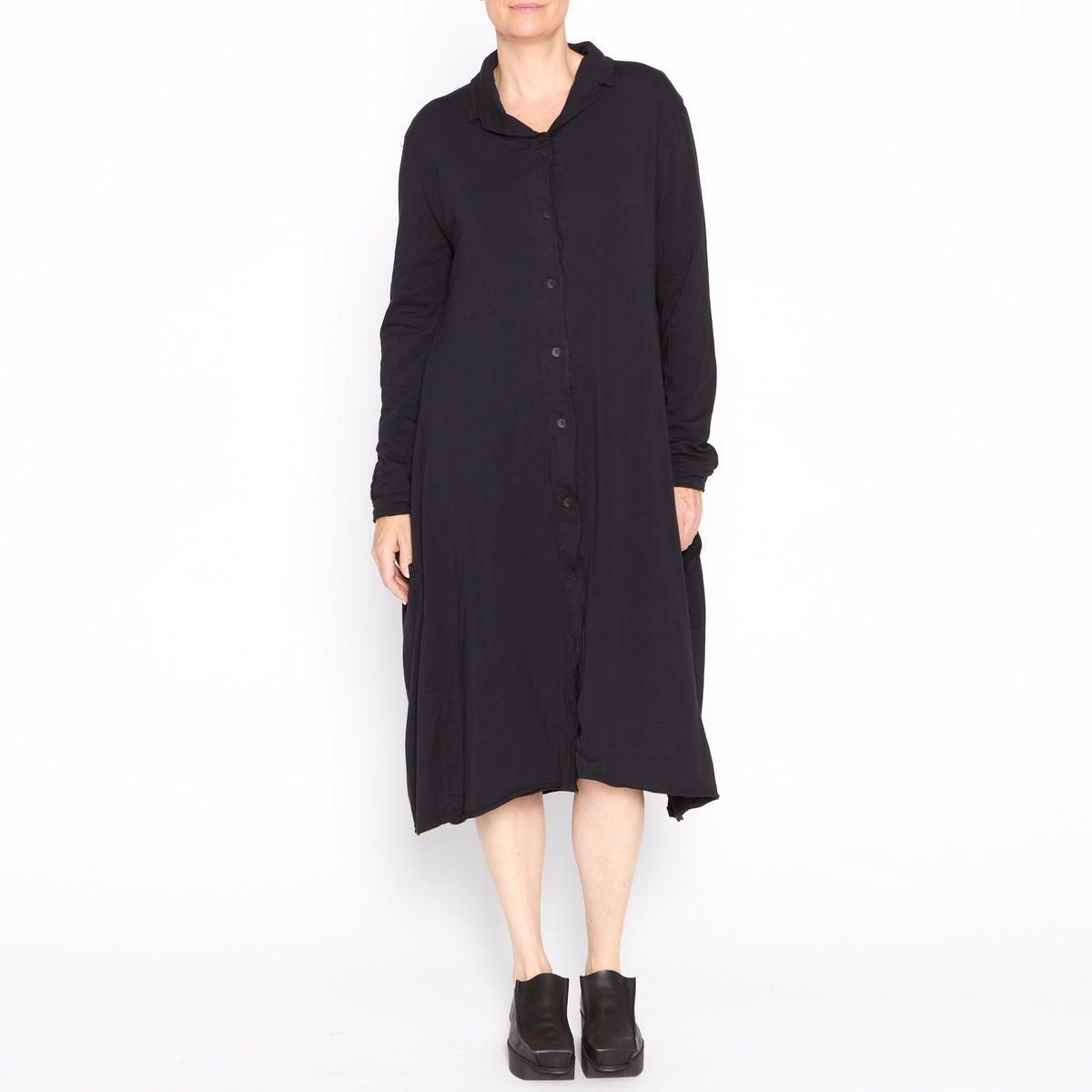 The Look In Your Eyes Dress-Cardigan in Black - 0702