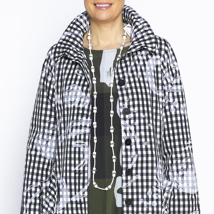 Ellen Gingham Taffeta Coat