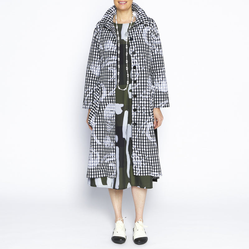 Ellen Gingham Taffeta Coat