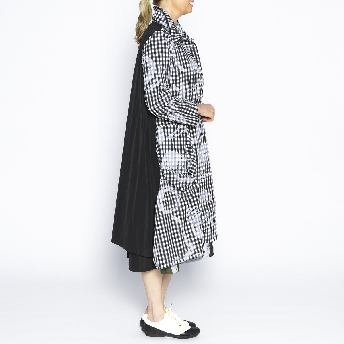 Ellen Gingham Taffeta Coat