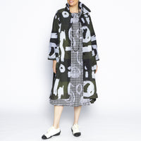 Ellen Khaki Taffeta Coat