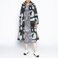 Ellen Khaki Taffeta Coat