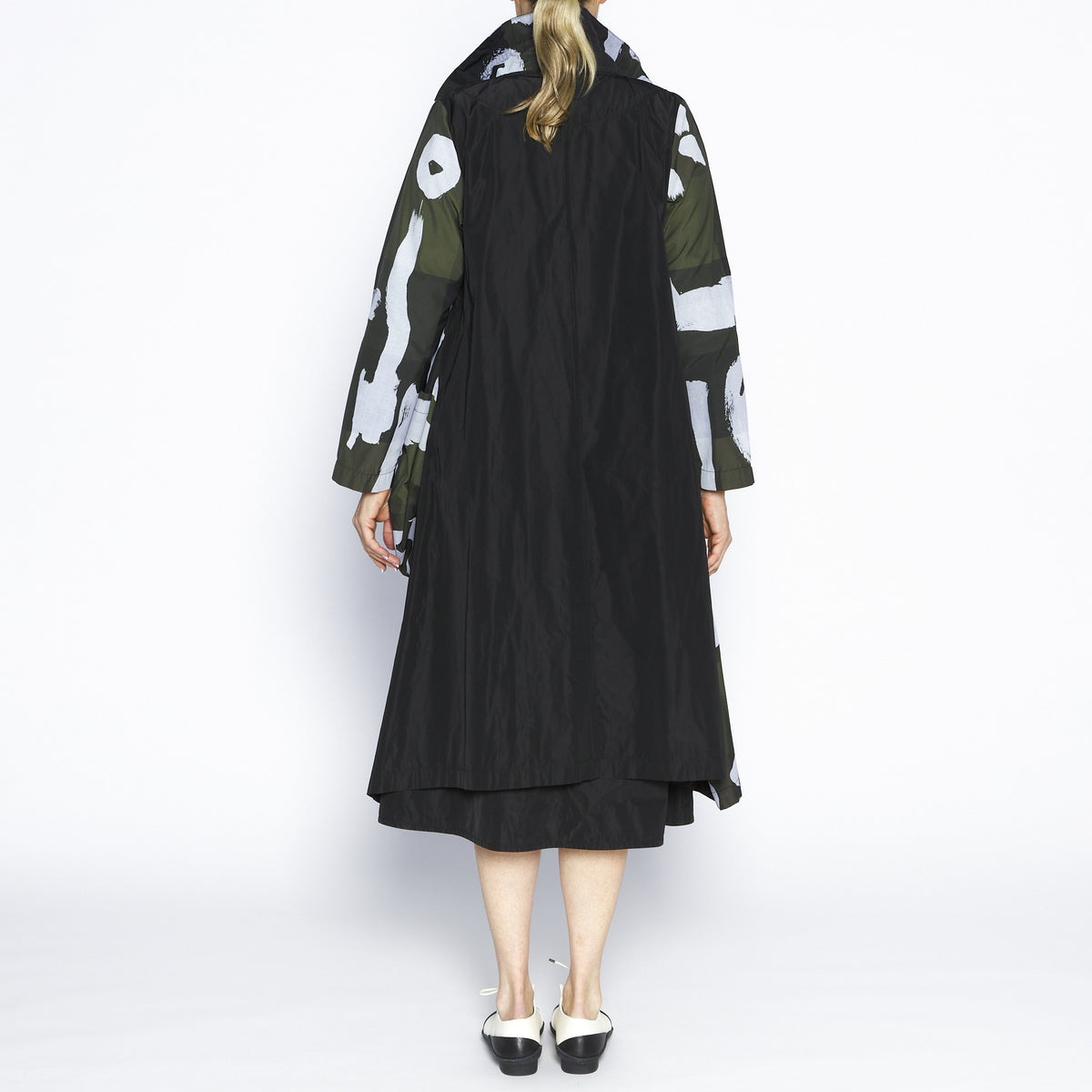 Ellen Khaki Taffeta Coat