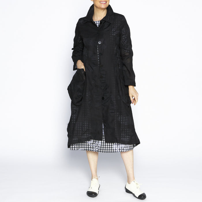 Ellen Black Burn Out Coat