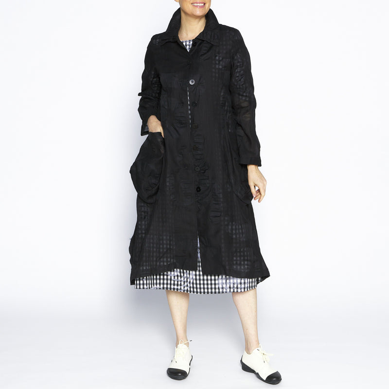 Ellen Black Burn Out Coat