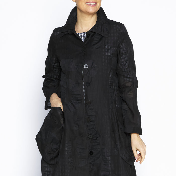 Ellen Black Burn Out Coat