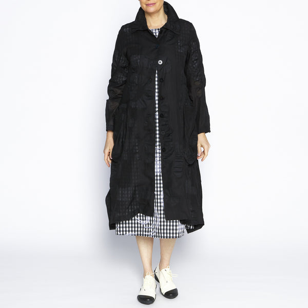Ellen Black Burn Out Coat