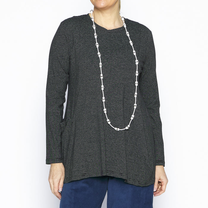 Jesse Black Fine Stripe Tunic