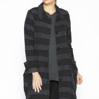Ellen Striped Linen Coat