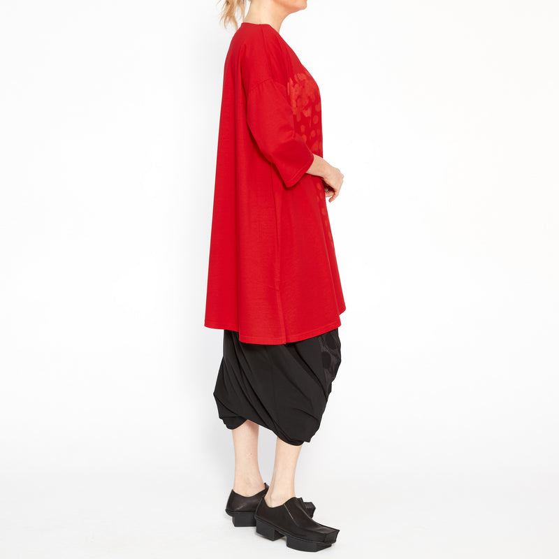 MU241023 Spot Tunic in Red