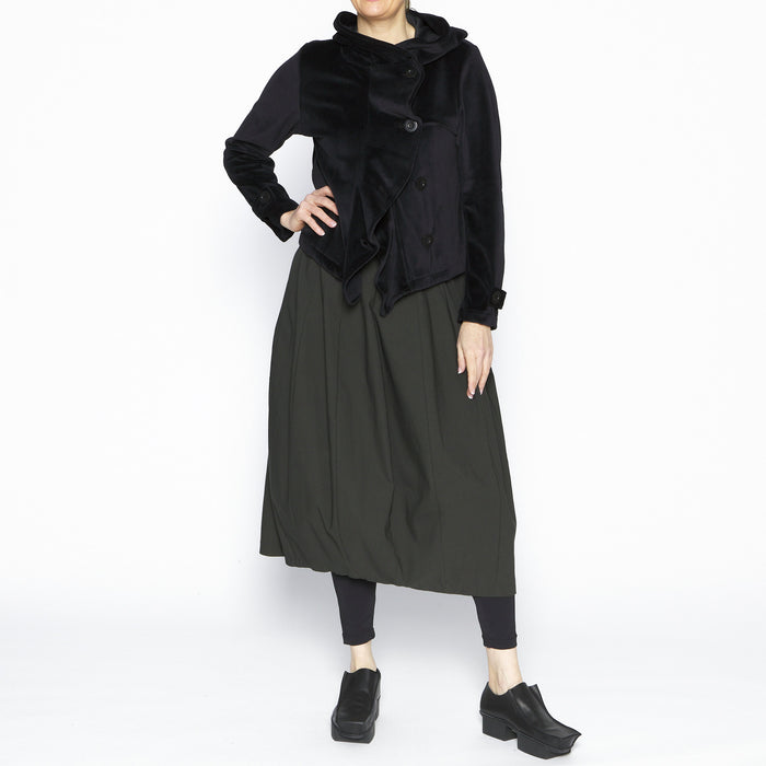 Black Velour Hoodie