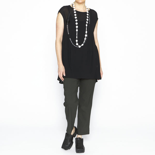 Tully Black Georgette Tunic