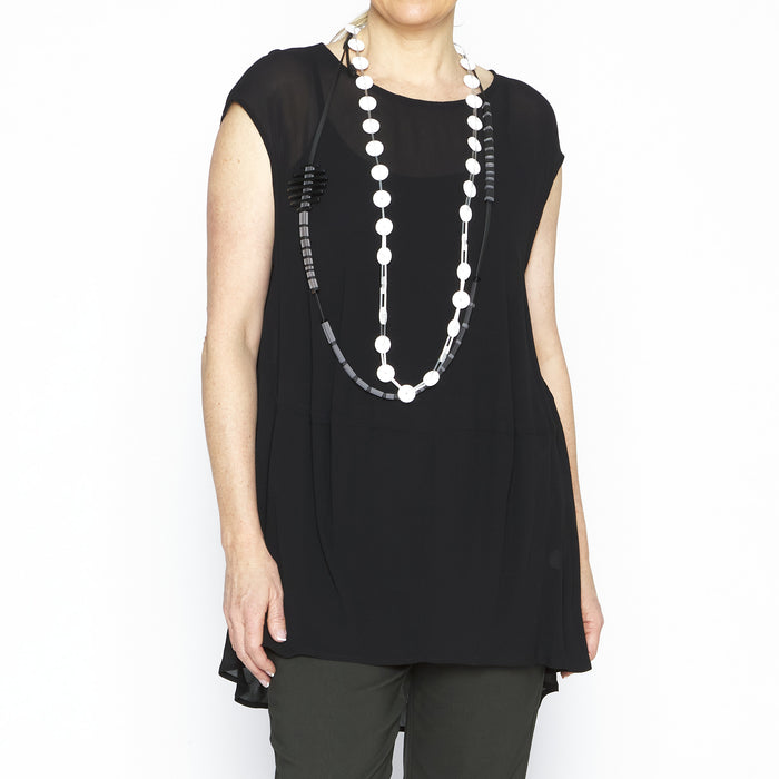 Tully Black Georgette Tunic