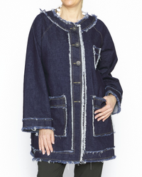 Minni Blue Denim Car Coat