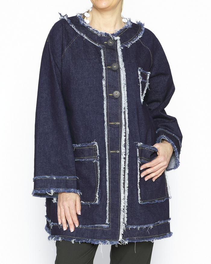 Minni Blue Denim Car Coat