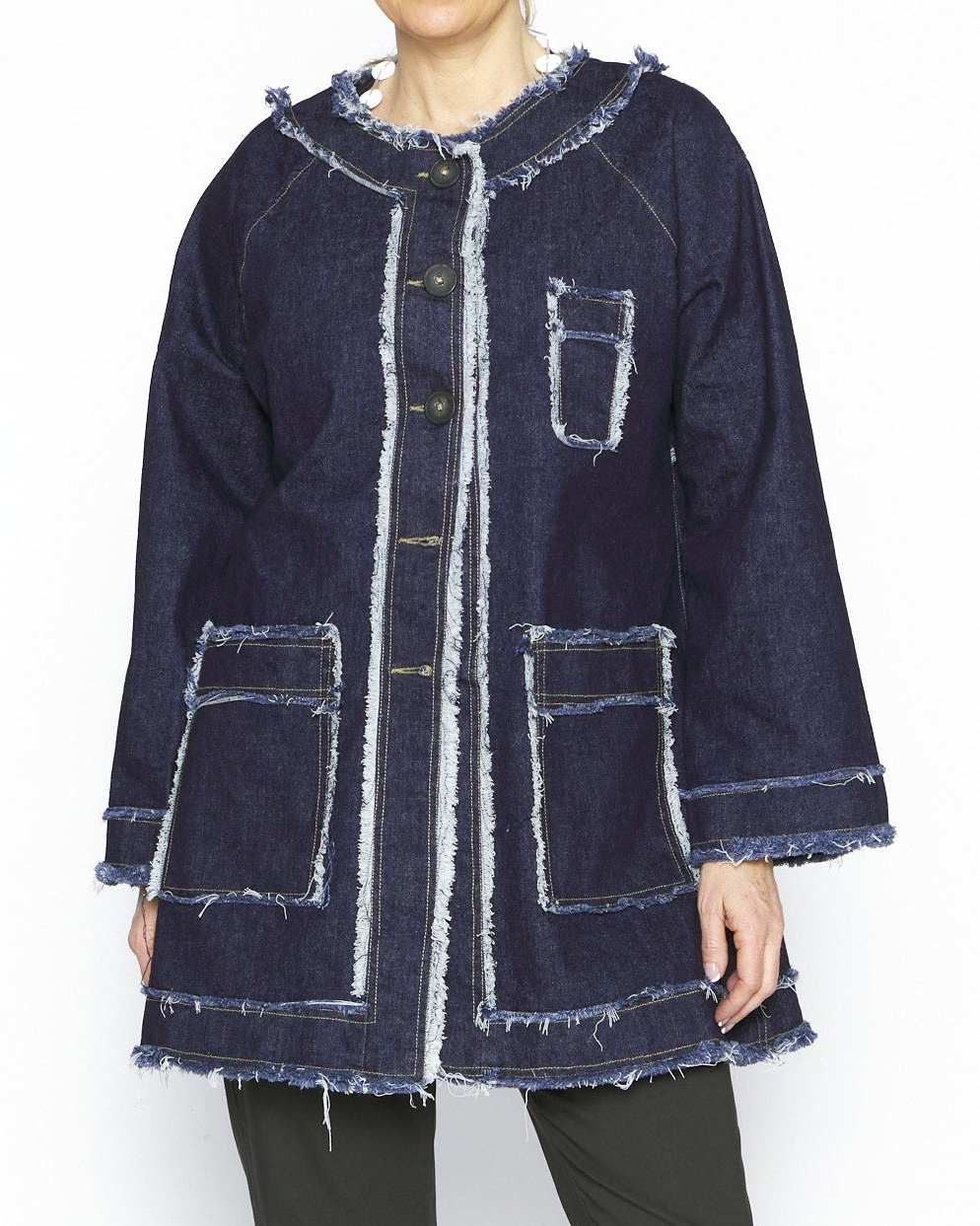 Minni Blue Denim Car Coat
