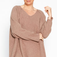 RMW-1397005 Knitted Tunic in Ameretto
